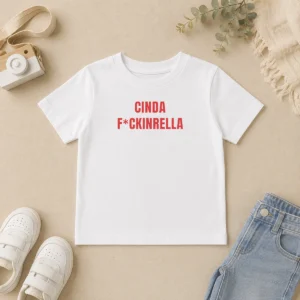 Top Cinda Fckinrella Cinderella Parody Kids T-Shirt