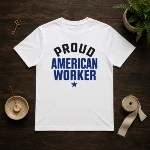 Hot Labour Day Proud American Worker Minimalist