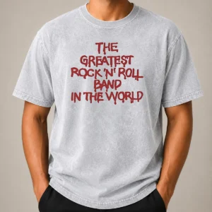 Hot Official The Greatest Rock 'N' Roll Band In The World Washed T-Shirt