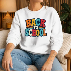 Awesome Colorful Back To School Apple Book Pencil Sweater