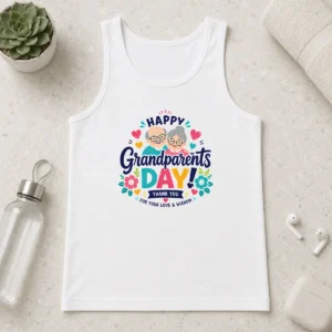 Pretty Happy Grandparents Day Floral Love Wisdom Cute Tank Top