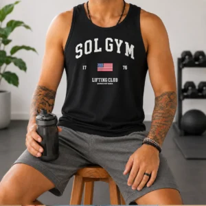Hot Pretty Solgym Lifting Club Earned Not Given 1776 Distressed Tank Top