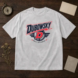Pretty Dubowsky Built Different Lightning Bolt Sports Logo Washed T-Shirt
