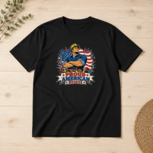 Original Labour Day Proud American Worker Pop Art