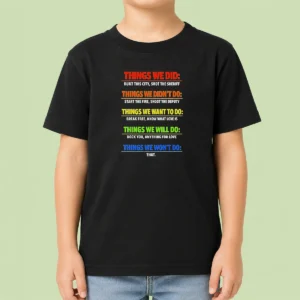 Original Things We Did Music Lyric Mashup Quote Song Lyrics Kids T-Shirt