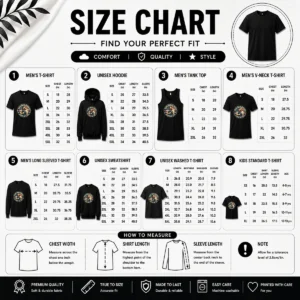 Size chart for Nice Labour Day Proud American Worker Vintage Badge with measurements in inches and cm to help choose the right fit
