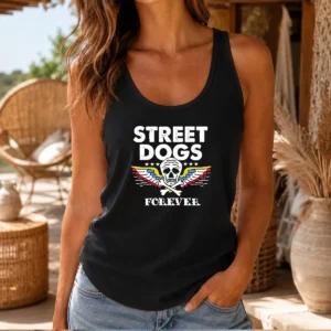 Hot Street Dogs Forever Skull And Crossbones Tank Top