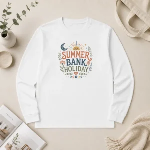 Hot Boho Celestial Summer Bank Holiday Moon Sun Floral Long Sleeve Shirt