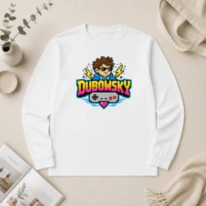 Good Hot Dubowsky Pixel Art Gamer Controller Retro Logo Long Sleeve Shirt