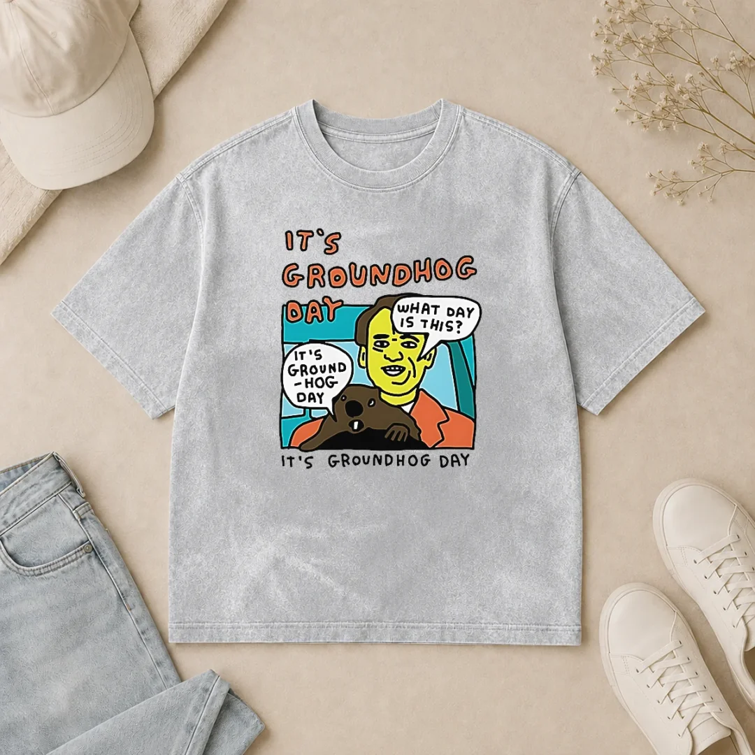 nice-awesome-phil-connors-groundhog-day-it-is-groundhog-day-what-day-is-this-washed-t-shirt