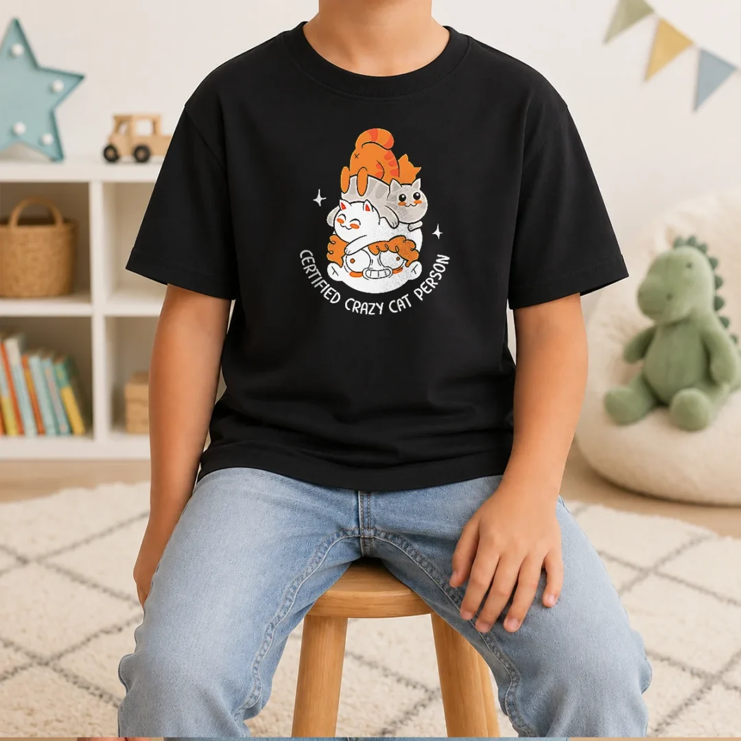 nice-certified-crazy-cat-person-cute-cats-kids-t-shirt Nice Certified Crazy Cat Person Cute Cats Kids T-Shirt