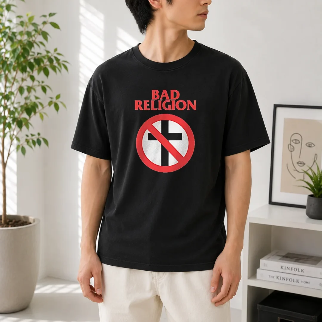 nice-funny-bad-religion-cross-logo-music-t-shirt-1 Nice Funny Bad Religion Cross Logo Music
