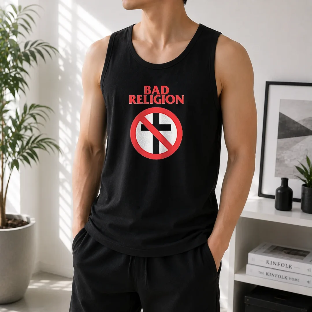 nice-funny-bad-religion-cross-logo-music-tank-top Nice Funny Bad Religion Cross Logo Music Tank Top