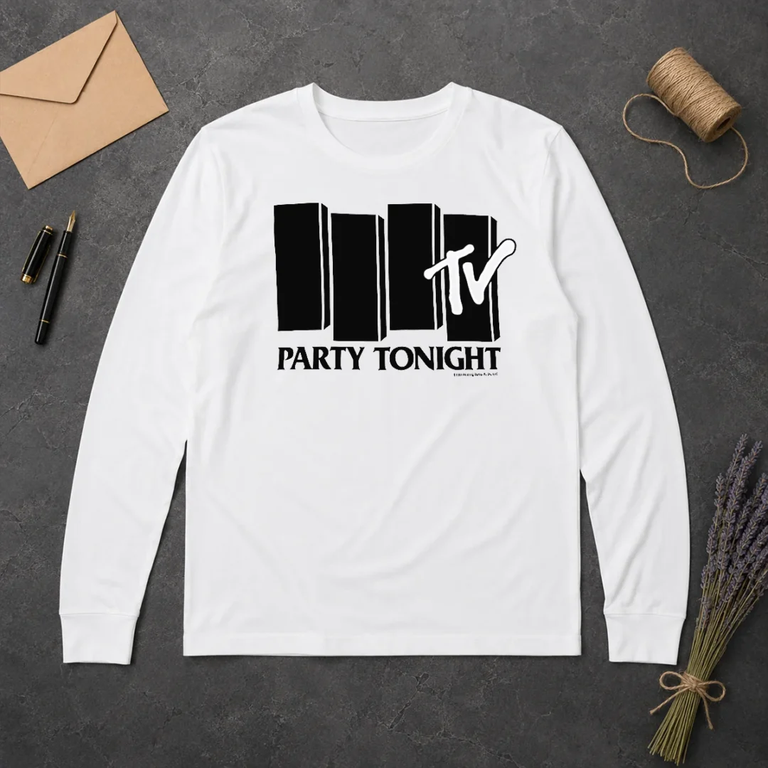 Nice Funny MTV Party Tonight 1981 Music Television Long Sleeve Shirt Nice Funny MTV Party Tonight 1981 Music Television Long Sleeve Shirt