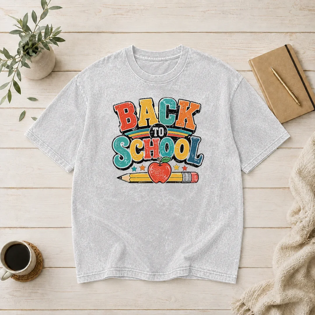 nice-funny-retro-vintage-back-to-school-apple-pencil-washed-t-shirt Nice Funny Retro Vintage Back To School Apple Pencil Washed T-Shirt