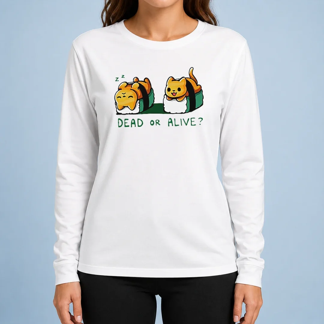 nice-good-cat-sushi-dead-or-alive-long-sleeve-shirt Nice Good Cat Sushi Dead Or Alive Long Sleeve Shirt