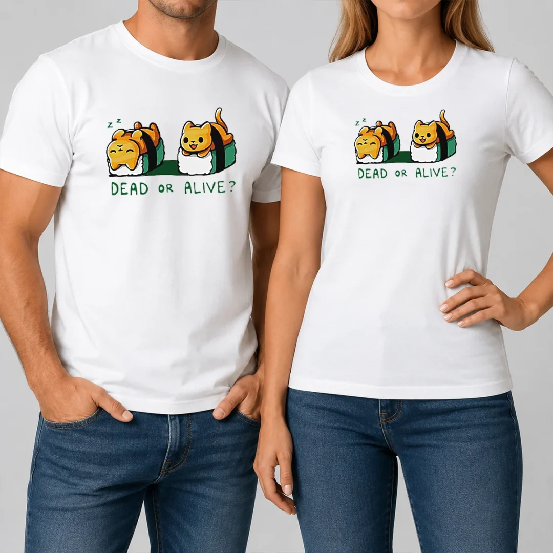 nice-good-cat-sushi-dead-or-alive-t-shirt Nice Good Cat Sushi Dead Or Alive