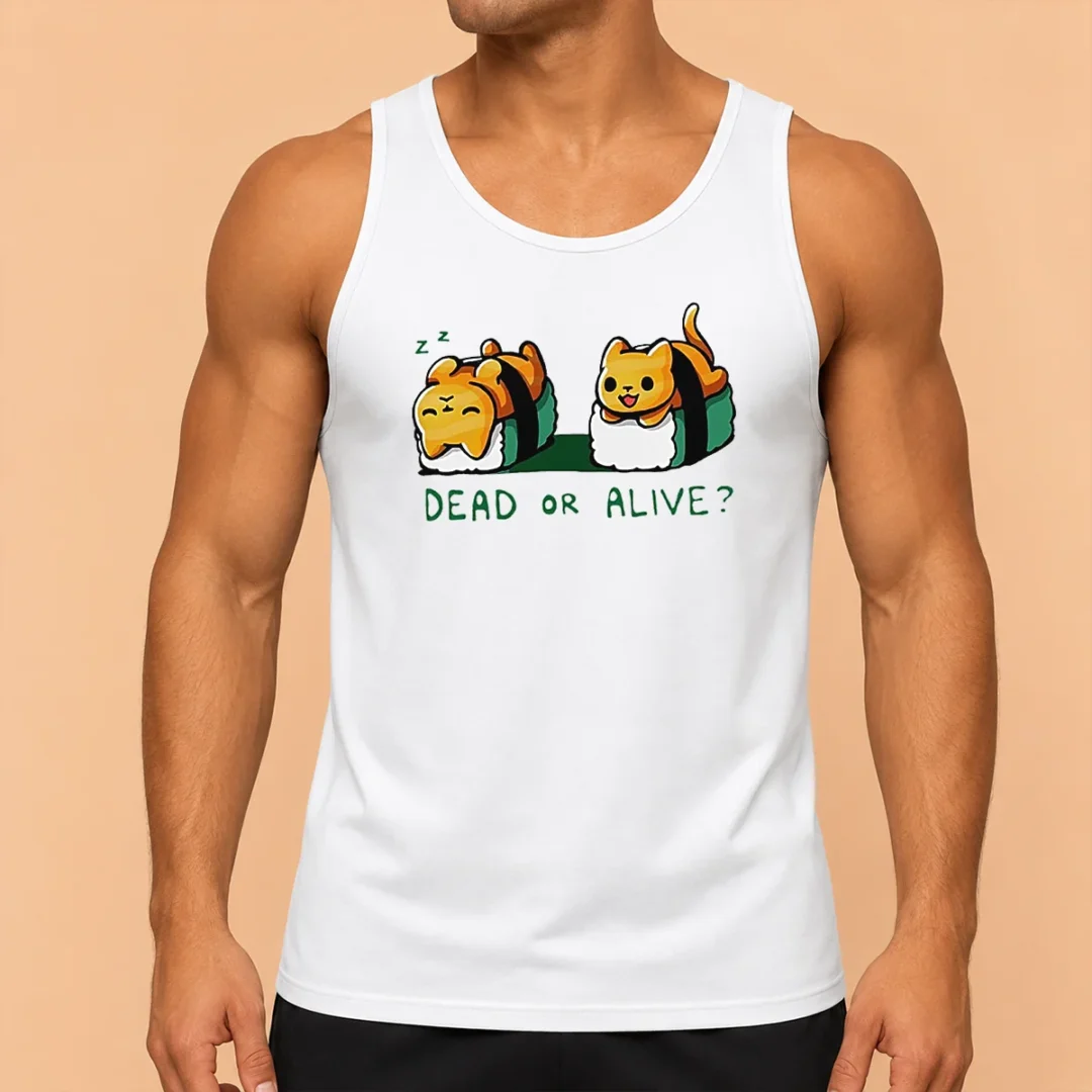 nice-good-cat-sushi-dead-or-alive-tank-top Nice Good Cat Sushi Dead Or Alive Tank Top