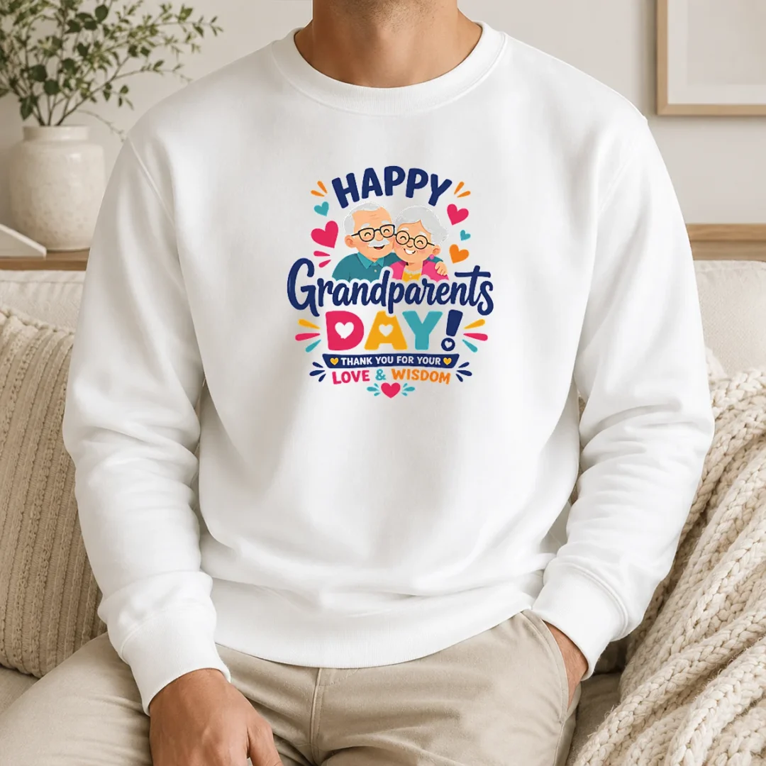 Nice Good Happy Grandparents Day Love Wisdom Hearts Illustration Sweater Nice Good Happy Grandparents Day Love Wisdom Hearts Illustration Sweater