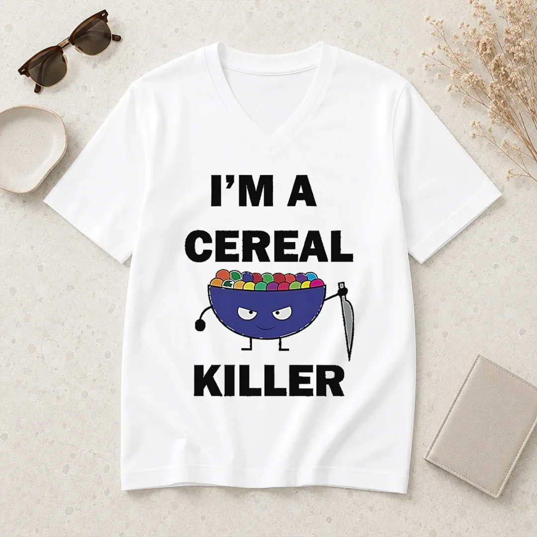 nice-good-i-m-a-cereal-killer-v-neck-shirt Nice Good I'M A Cereal Killer V-Neck Shirt