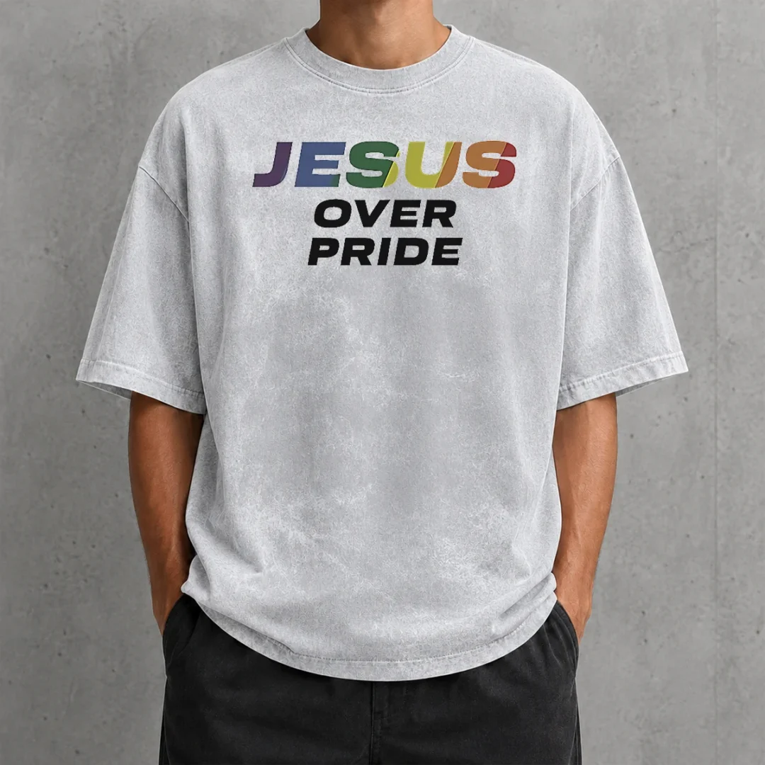 nice-good-jesus-over-pride-washed-t-shirt Nice Good Jesus Over Pride Washed T-Shirt