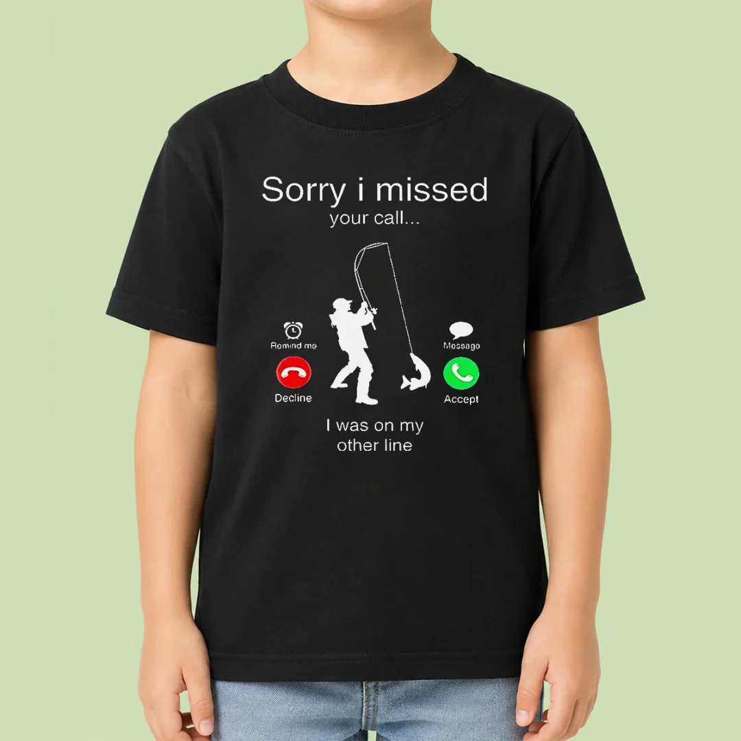 nice-good-sorry-i-missed-your-call-i-was-on-my-other-line-kids-t-shirt Nice Good Sorry I Missed Your Call I Was On My Other Line Kids T-Shirt