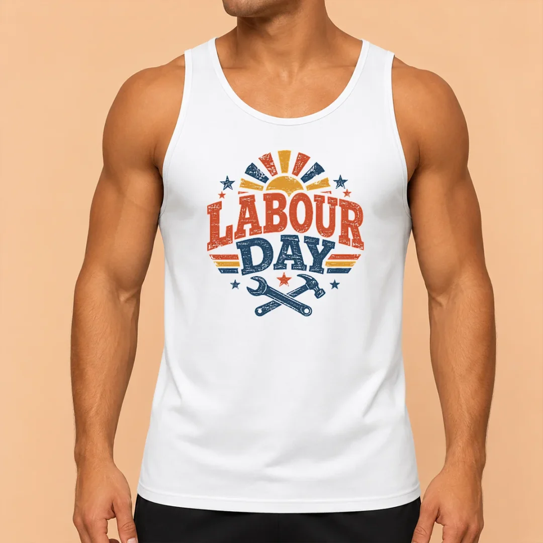 nice-good-vintage-retro-labour-day-sunburst-tools-tank-top Nice Good Vintage Retro Labour Day Sunburst Tools Tank Top