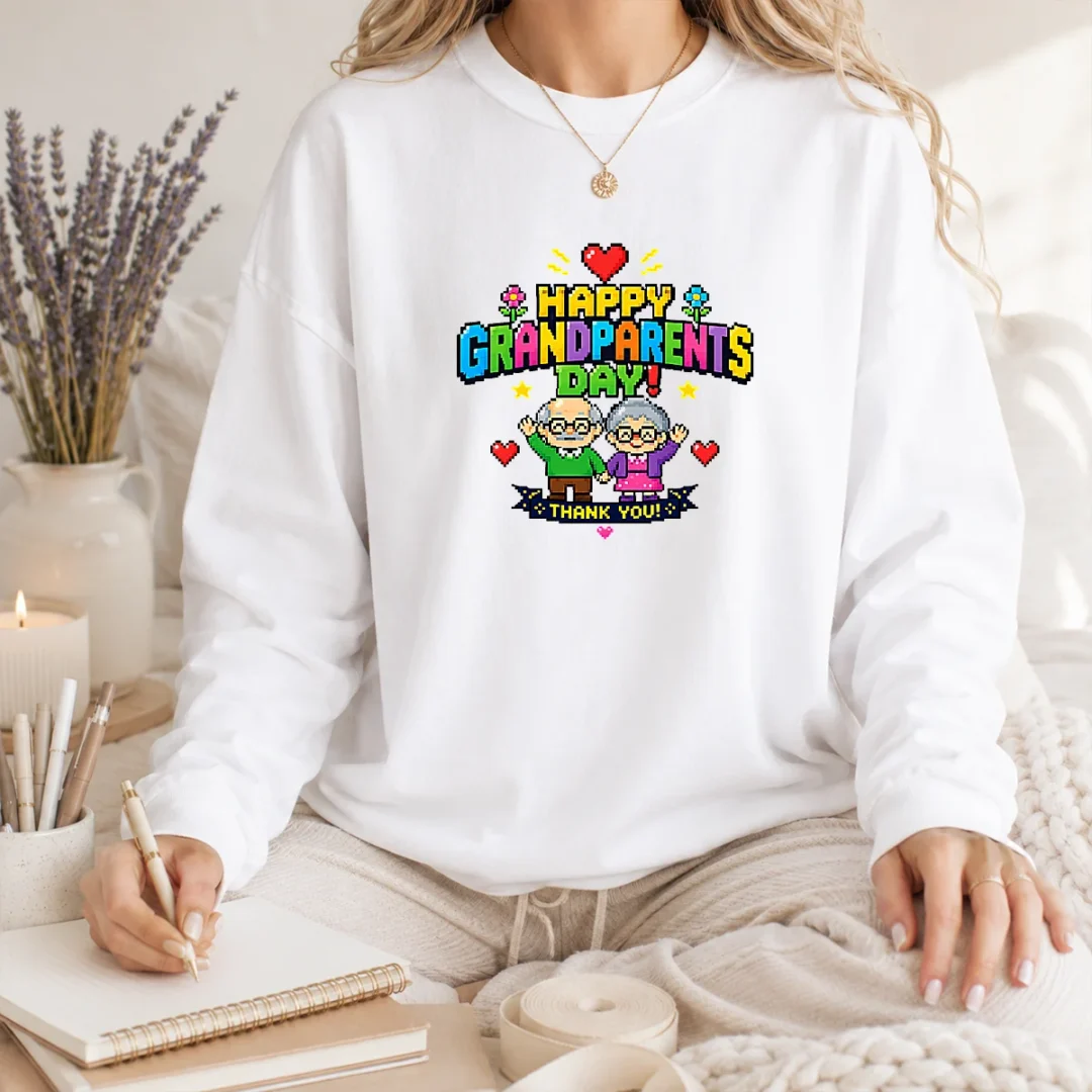 nice-happy-grandparents-day-pixel-art-retro-thank-you-long-sleeve-shirt Nice Happy Grandparents Day Pixel Art Retro Thank You Long Sleeve Shirt
