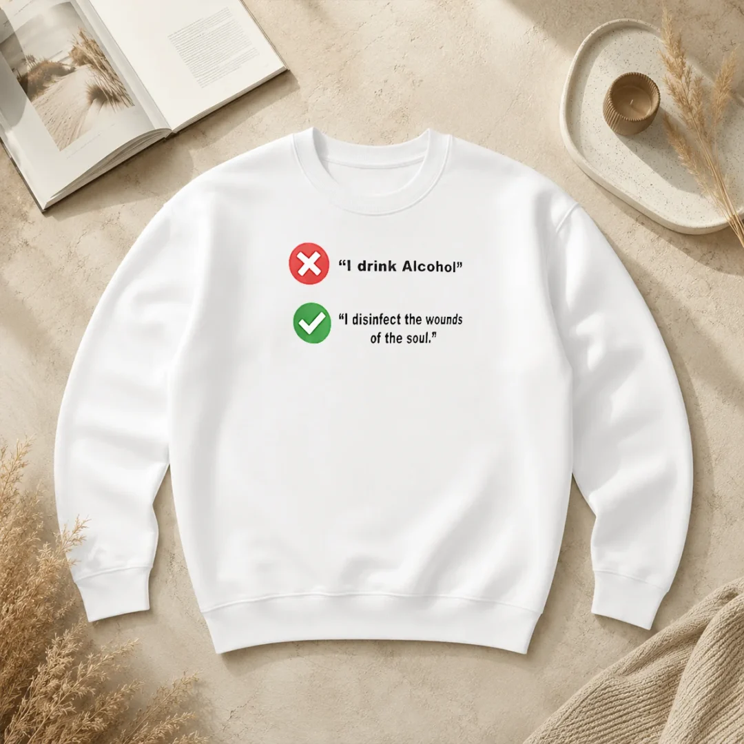 Nice Hot I Drink Alcohol I Disinfect The Wounds Of The Soul Sweater Nice Hot I Drink Alcohol I Disinfect The Wounds Of The Soul Sweater