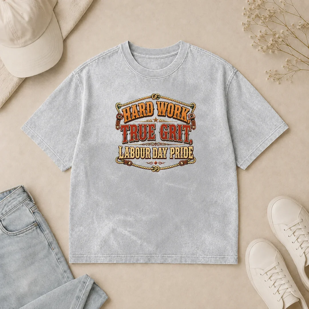Nice Hot Labour Day Western Pride Vintage Saloon Washed T Shirt Nice Hot Labour Day Western Pride Vintage Saloon Washed T-Shirt