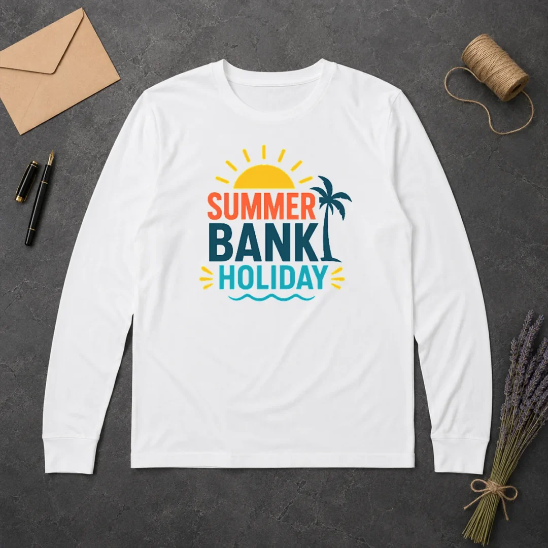 Nice Hot Minimalist Flat Summer Bank Holiday Sun Palm Wave Long Sleeve Shirt Nice Hot Minimalist Flat Summer Bank Holiday Sun Palm Wave Long Sleeve Shirt