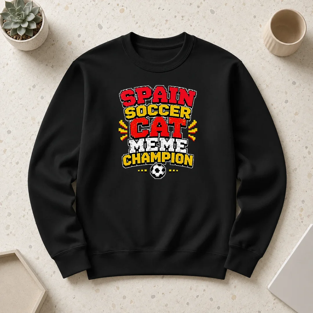 nice-hot-spain-soccer-cat-meme-champion-pixel-sweater Nice Hot Spain Soccer Cat Meme Champion Pixel Sweater