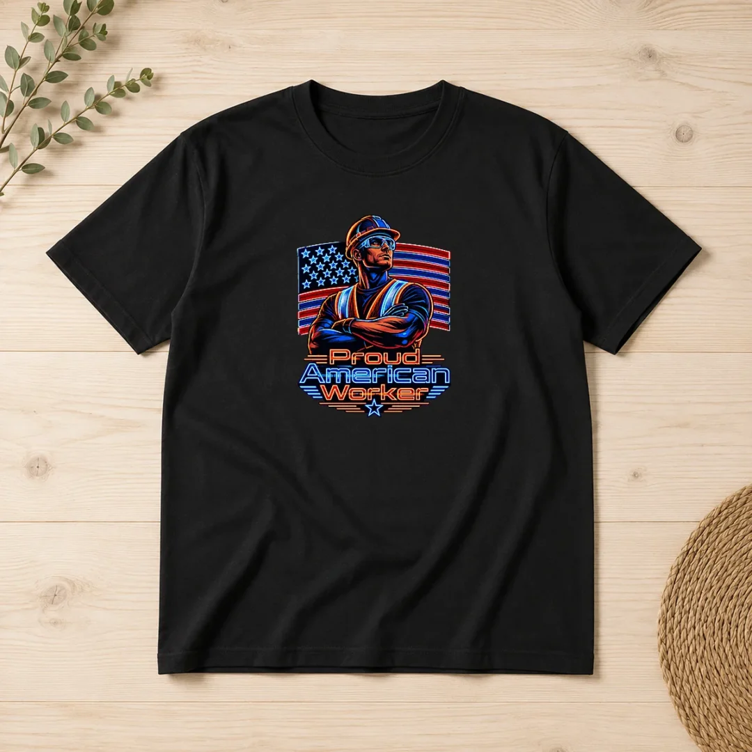 nice-labour-day-proud-american-worker-neon-t-shirt-1 Nice Labour Day Proud American Worker Neon