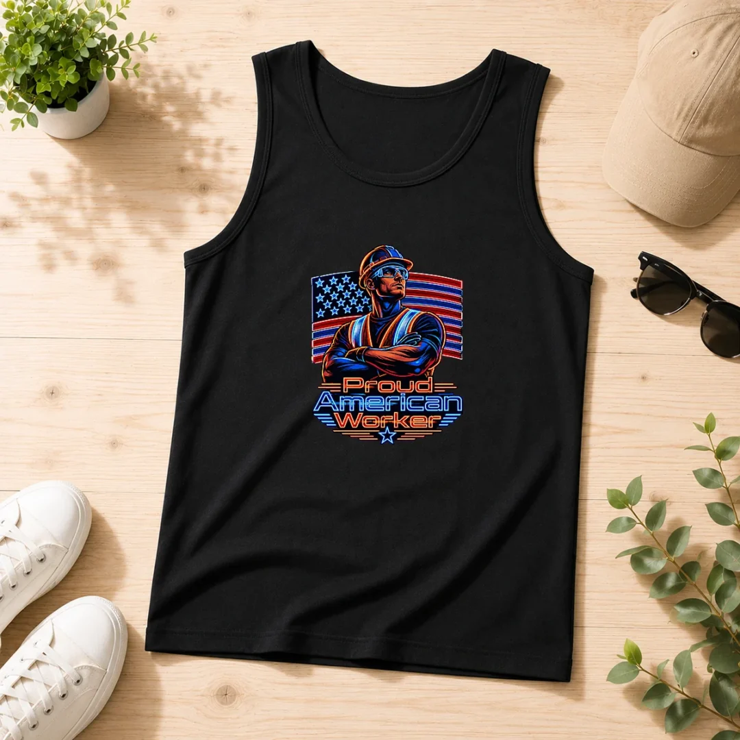 nice-labour-day-proud-american-worker-neon-tank-top Nice Labour Day Proud American Worker Neon Tank Top