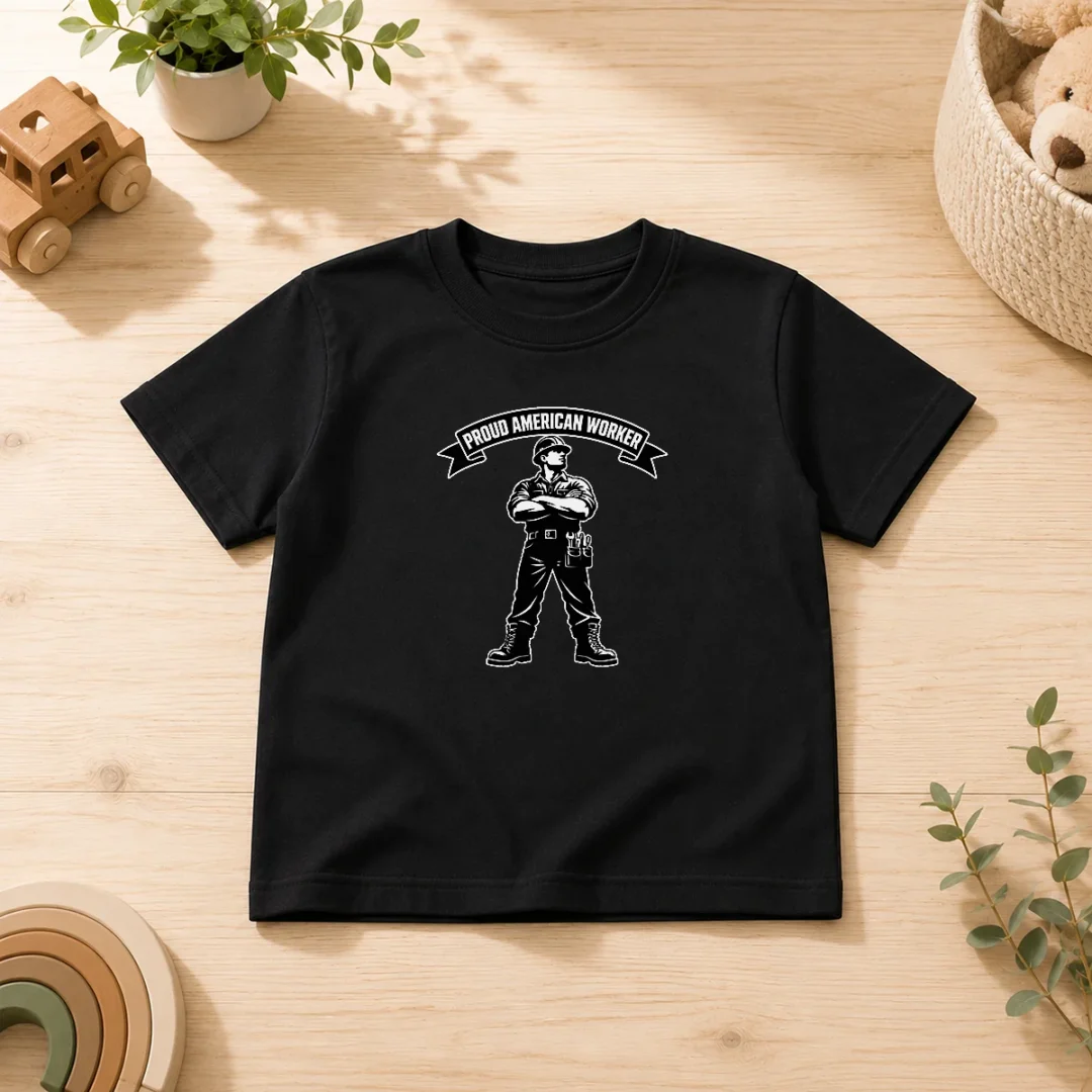 nice-labour-day-proud-american-worker-silhouette-kids-t-shirt-kid-t-shirt-1 Nice Labour Day Proud American Worker Silhouette Kids T-Shirt