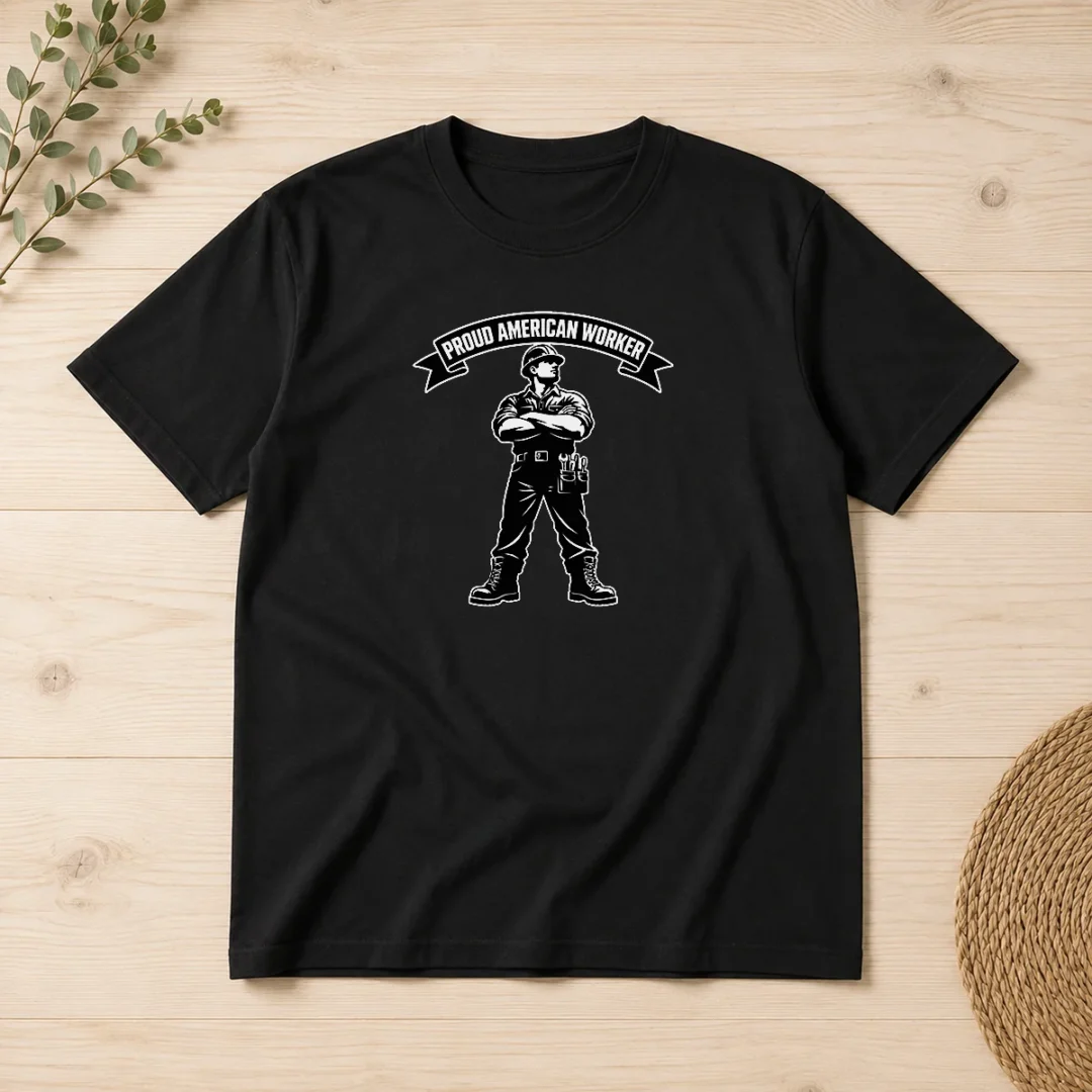 nice-labour-day-proud-american-worker-silhouette-t-shirt-2 Nice Labour Day Proud American Worker Silhouette