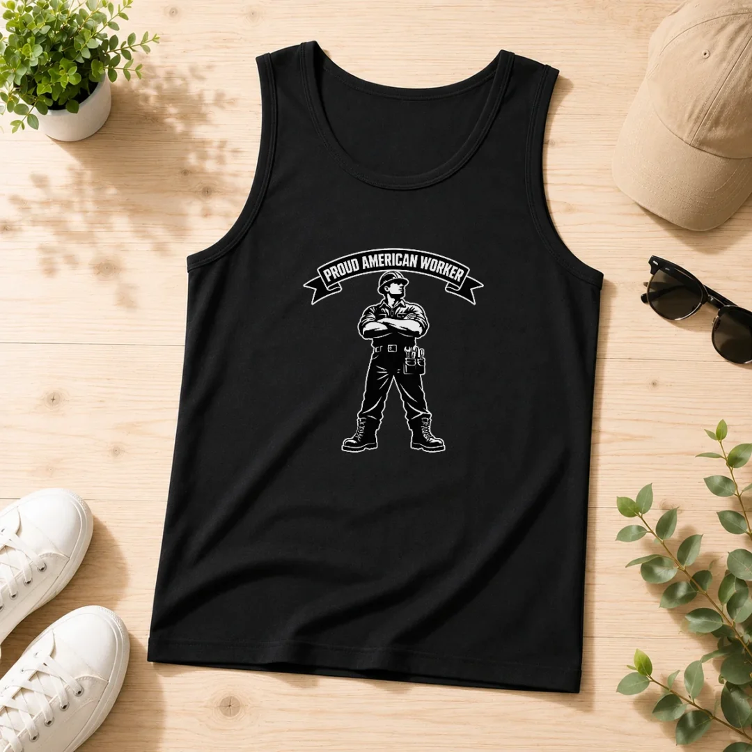 nice-labour-day-proud-american-worker-silhouette-tank-top-1 Nice Labour Day Proud American Worker Silhouette Tank Top