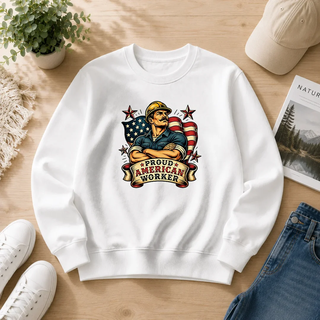 nice-labour-day-proud-american-worker-tattoo-sweater Nice Labour Day Proud American Worker Tattoo Sweater