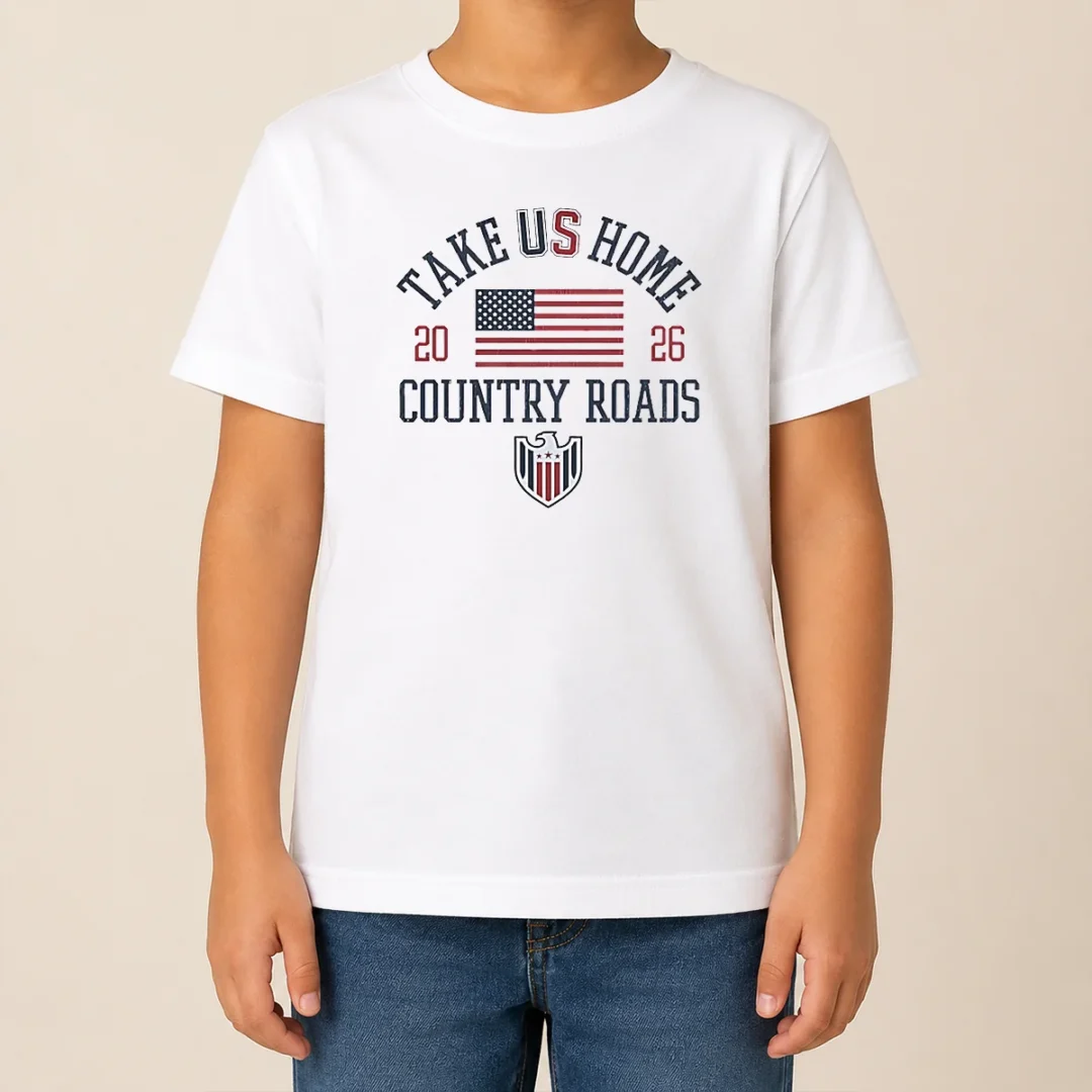 Nice Official Take US Home Country Roads 2026 USA Soccer Kids T Shirt Nice Official Take US Home Country Roads 2026 USA Soccer Kids T-Shirt