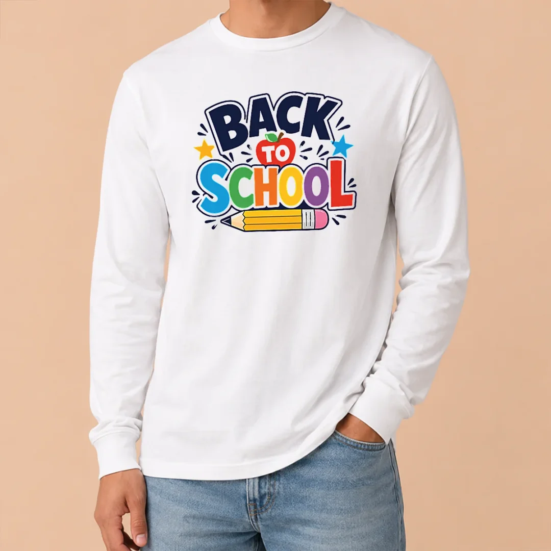 Nice Original Bold Modern Back To School Orange Circle Long Sleeve Shirt Nice Original Bold Modern Back To School Orange Circle Long Sleeve Shirt