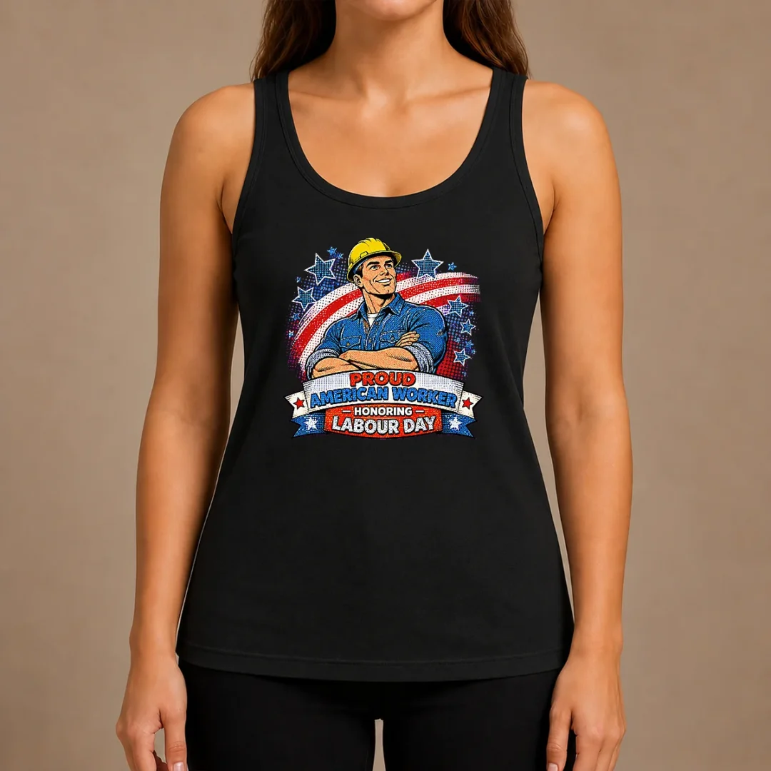 nice-patriotic-labour-day-worker-pop-art-tank-top Nice Patriotic Labour Day Worker Pop Art Tank Top