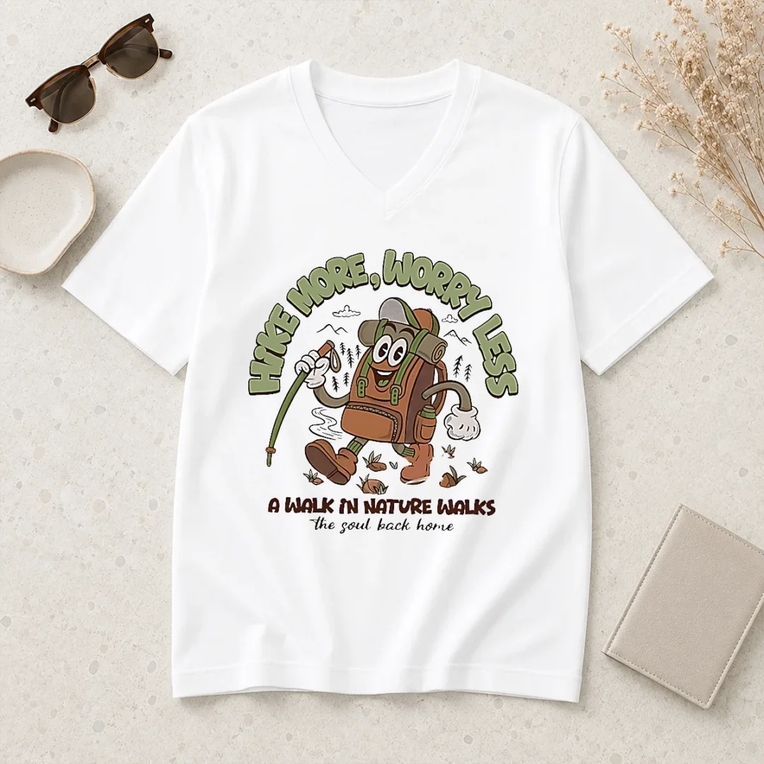 nice-premium-hot-hike-more-worry-less-a-walk-in-nature-walks-the-soul-back-home-v-neck-shirt Nice Premium Hot Hike More Worry Less A Walk In Nature Walks The Soul Back Home V-Neck Shirt