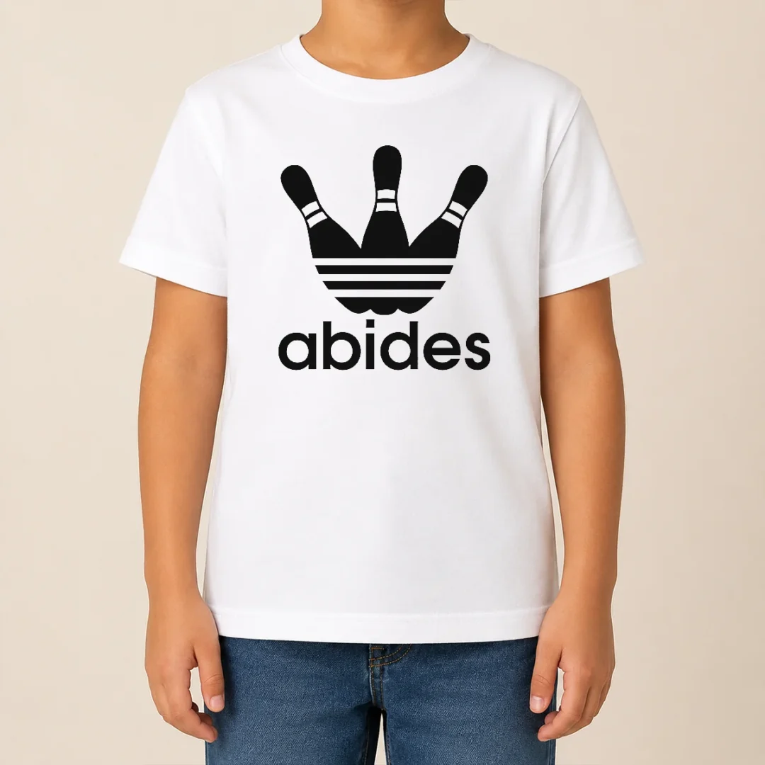 Nice Premium The Dude Abides Bowling Logo The Big Lebowski Kids T Shirt Nice Premium The Dude Abides Bowling Logo The Big Lebowski Kids T-Shirt