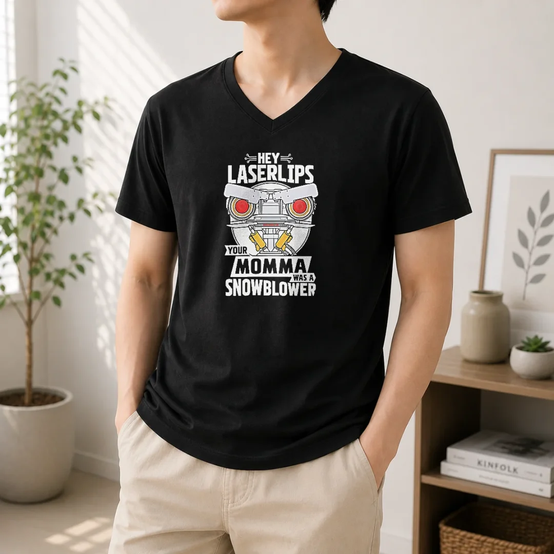 nice-pretty-short-circuit-hey-laserlips-your-momma-was-a-snowblower-v-neck-shirt Nice Pretty Short Circuit Hey Laserlips Your Momma Was A Snowblower V-Neck Shirt