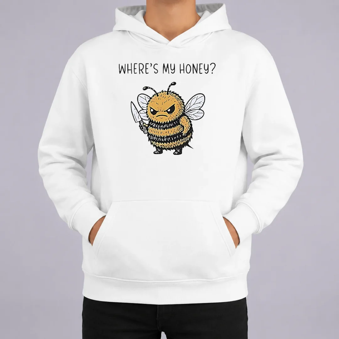 Nice Pretty Where'S My Honey Angry Bee With A Knife Hoodie Nice Pretty Where'S My Honey Angry Bee With A Knife Hoodie