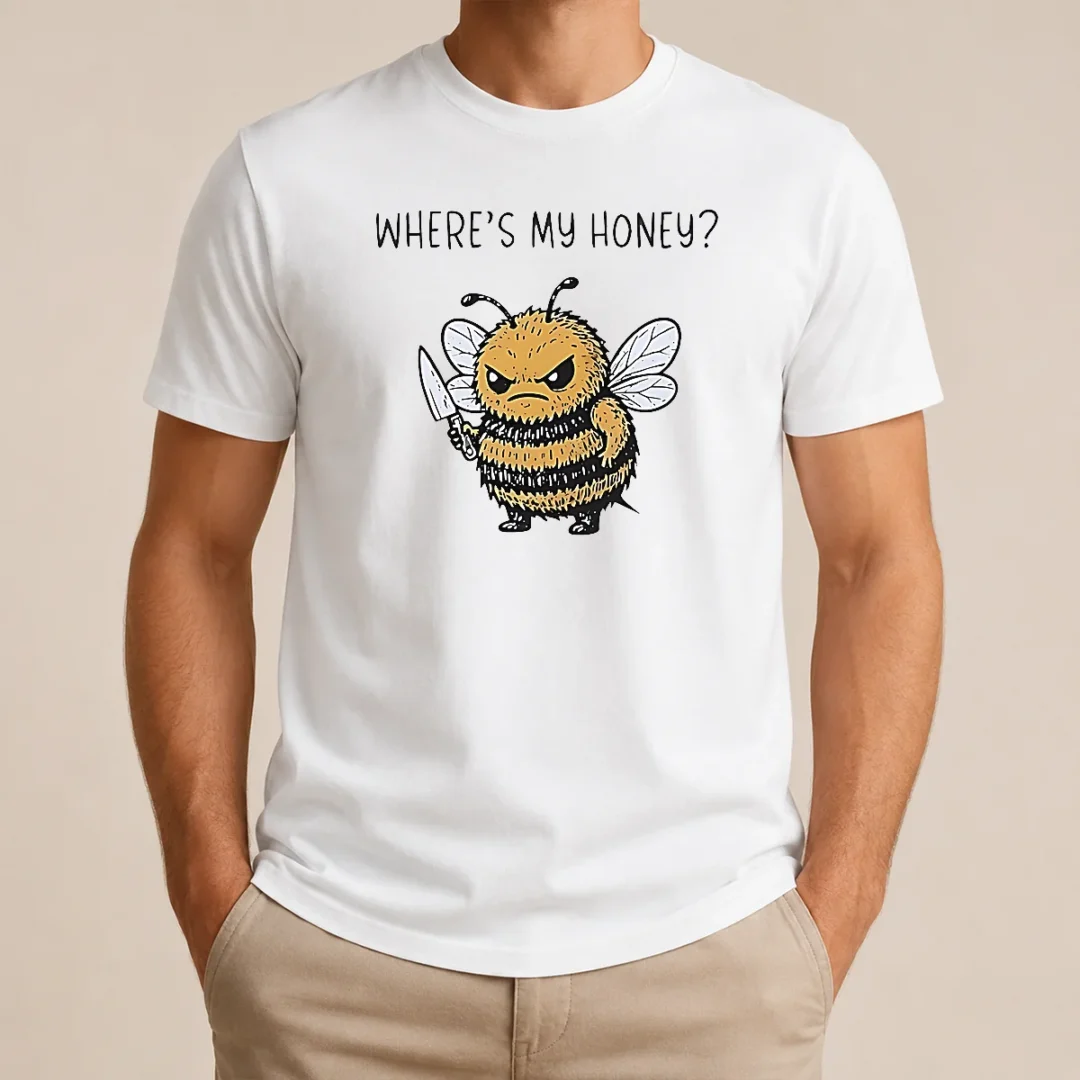 Nice Pretty Where'S My Honey Angry Bee With A Knife t shirt Nice Pretty Where'S My Honey Angry Bee With A Knife
