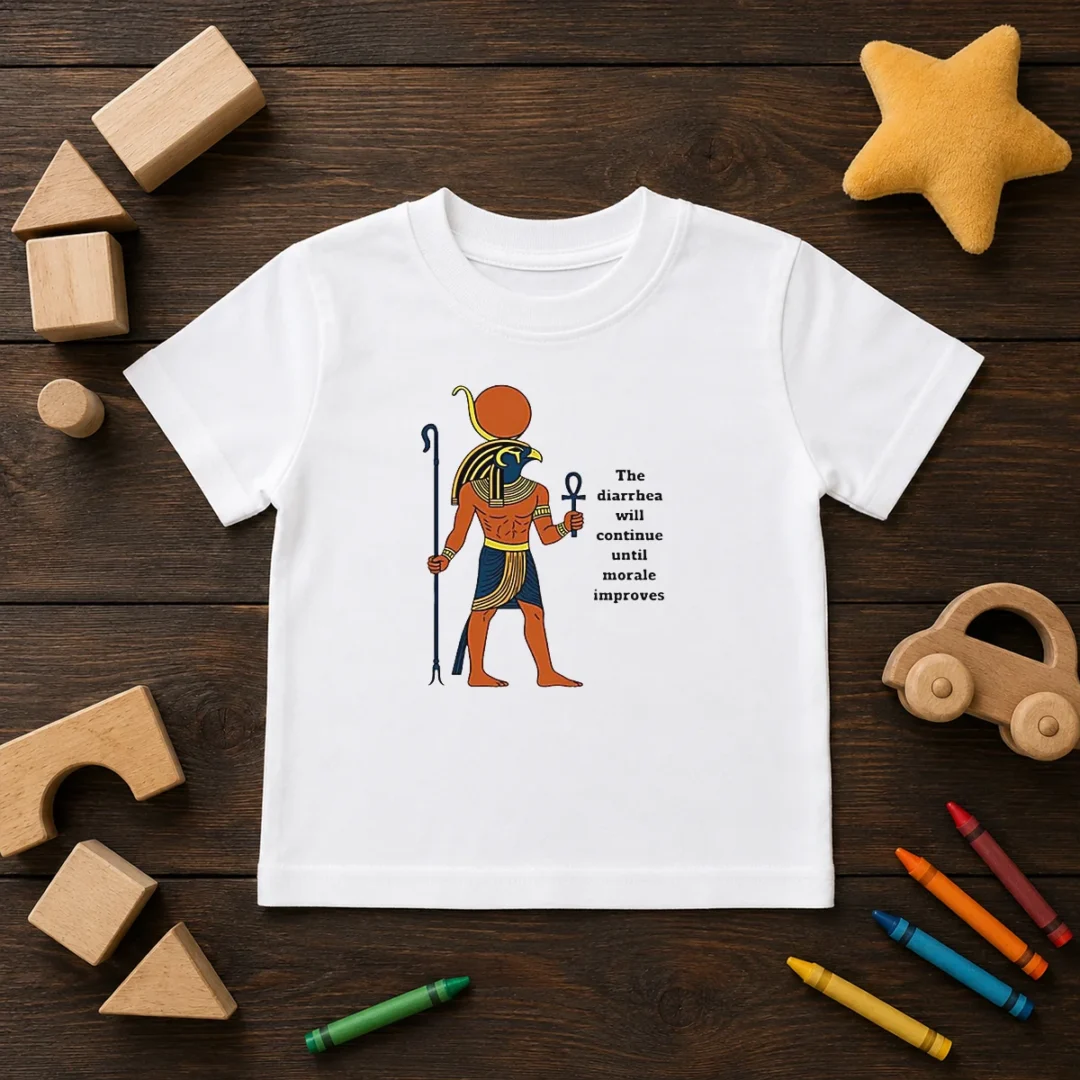 nice-ra-the-diarrhea-will-continue-until-morale-improves-kids-t-shirt Nice Ra The Diarrhea Will Continue Until Morale Improves Kids T-Shirt