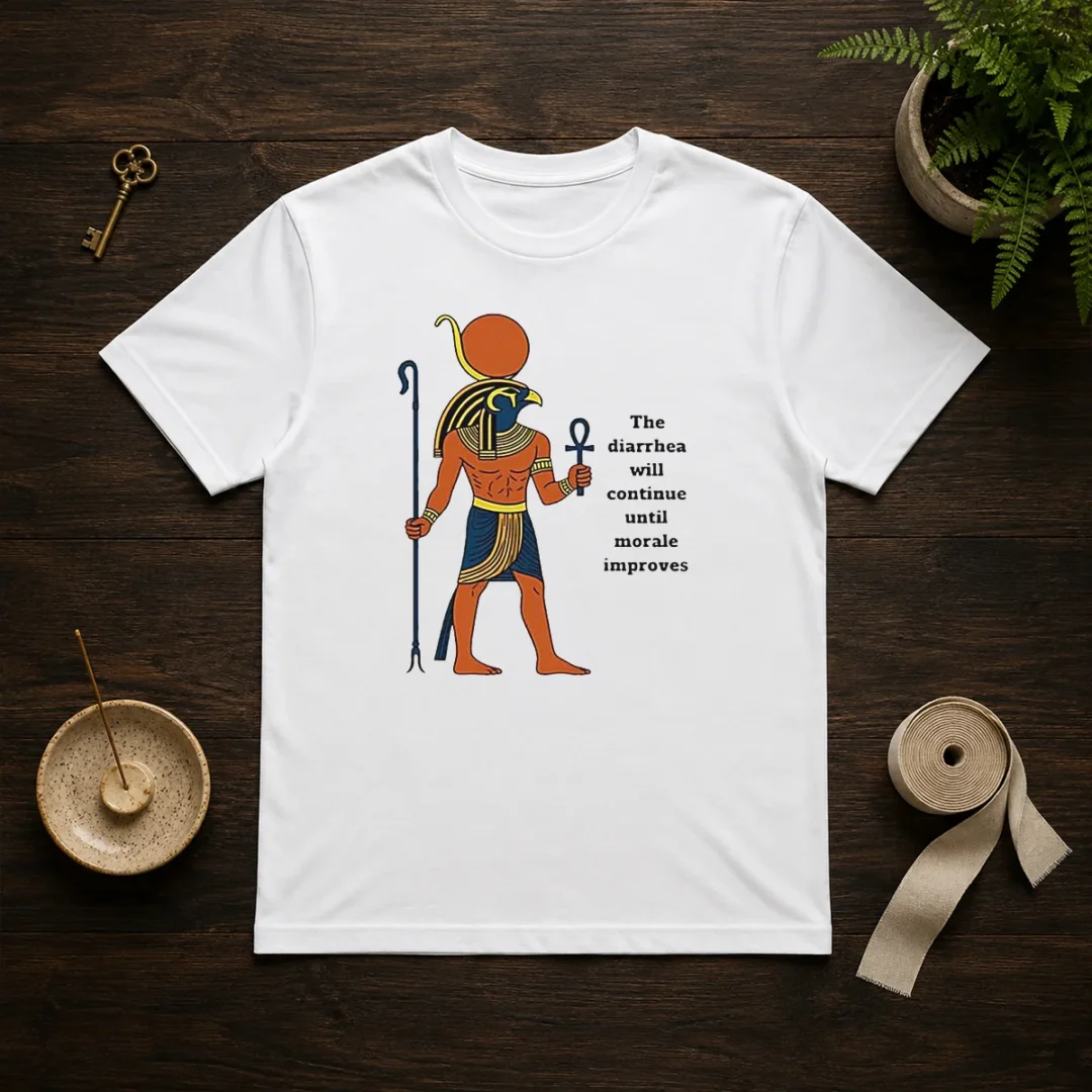 nice-ra-the-diarrhea-will-continue-until-morale-improves-t-shirt Nice Ra The Diarrhea Will Continue Until Morale Improves