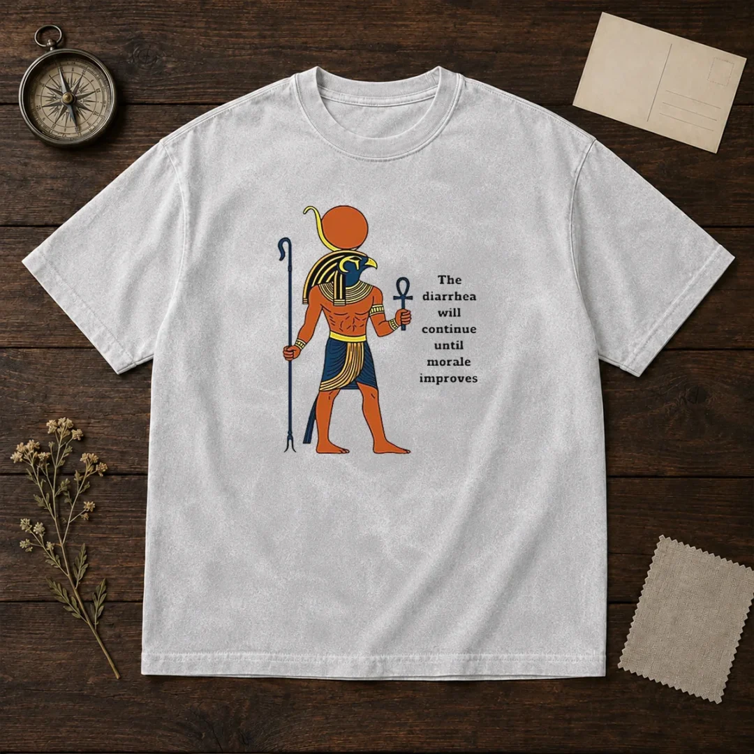 nice-ra-the-diarrhea-will-continue-until-morale-improves-washed-t-shirt Nice Ra The Diarrhea Will Continue Until Morale Improves Washed T-Shirt