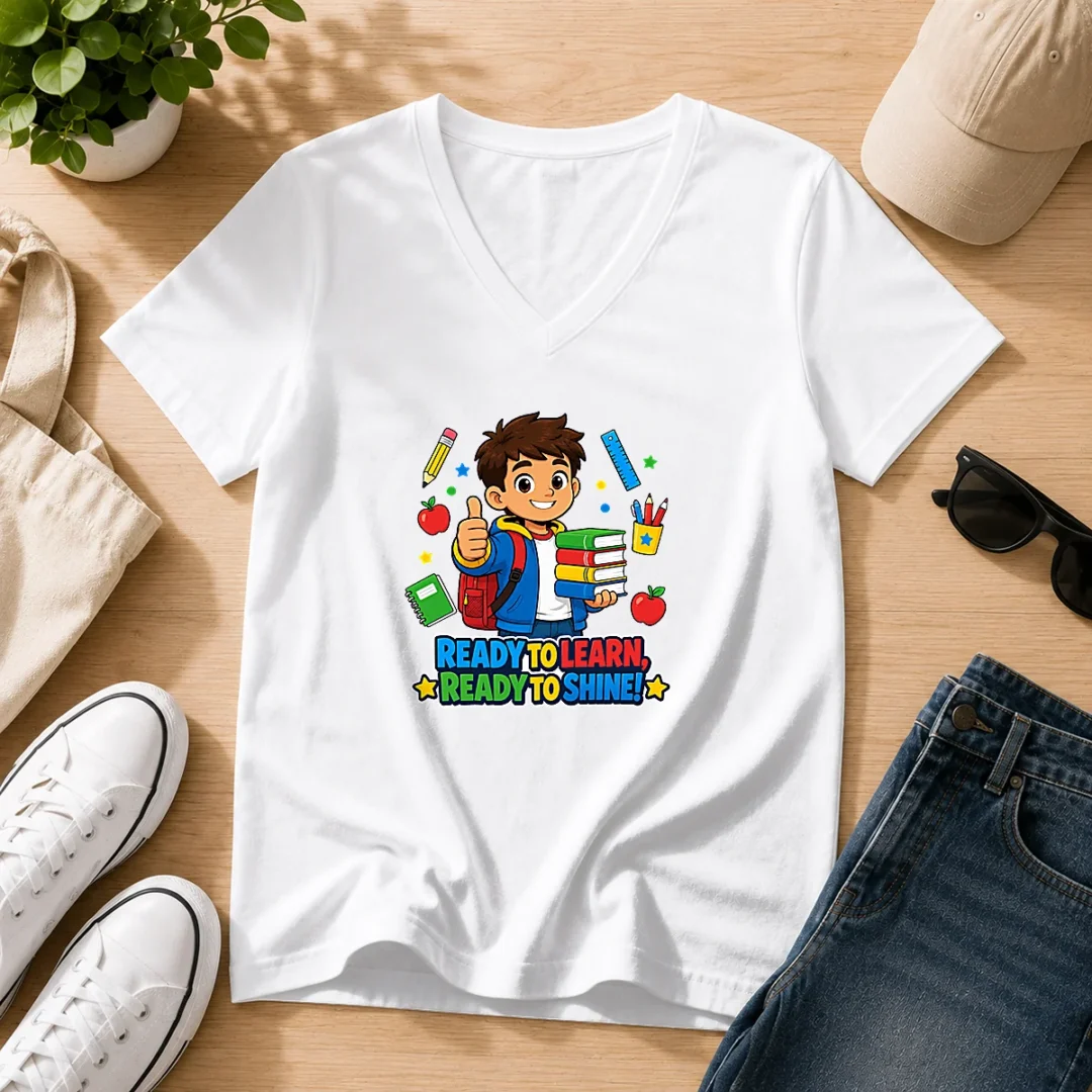 nice-ready-to-shine-back-to-school-spirit-v-neck-shirt Nice Ready To Shine Back To School Spirit V-Neck Shirt